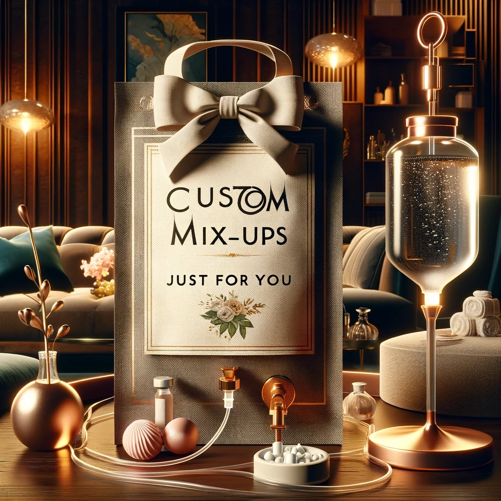 Personalized Custom Mixups IV therapy at Moon Valley Med Spa, tailored for individual wellness needs.
