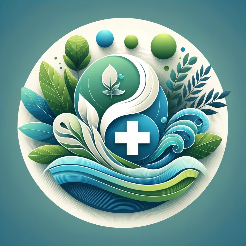 Emblem of Moon Valley Health - an abstract representation of calm and wellness with the Moon Valley Med Spa logo, integrating natural and healing motifs.